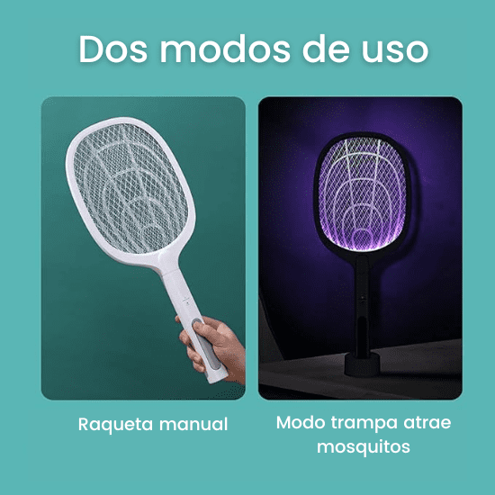 Raqueta Mata Mosquitos con Atracción Ultravioleta