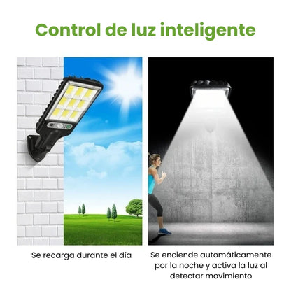 Farola Exterior Solar Autosuficiente con Sensor de Movimiento