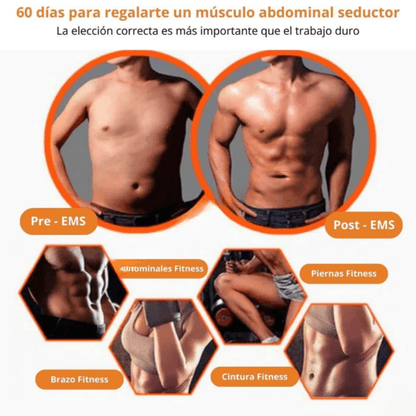 Electroestimulador EMS™ - Kit Abdominales, Brazos y Muslos