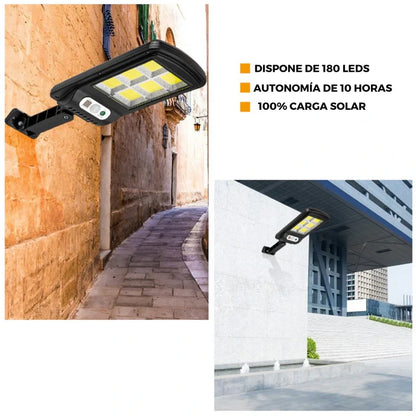 Farola Exterior Solar Autosuficiente con Sensor de Movimiento