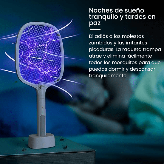 Raqueta Mata Mosquitos con Atracción Ultravioleta